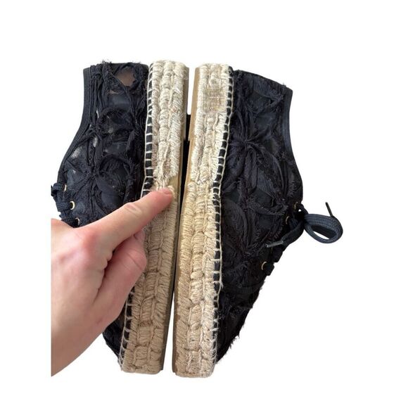 Sundance Lace Petals Sneaker Black Chunky size EU 40 US 9 - Picture 6 of 11